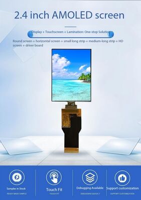 2.4 Inch AMOLED Display Module with 800nit Brightness 450RGBx600 Resolution and SPI/MCU/MIPI Interface