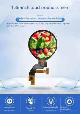 1.36 Inch Round IPS TFT Color Display with 360x360 Resolution and 400nit Brightness for Smart Home Appliances