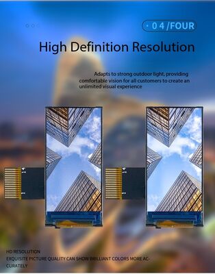 0.96 Inch IPS TFT Color Display with 80x160 Resolution and 550nits Brightness SPI 4W Interface