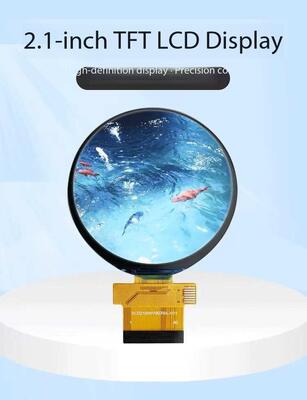 2.1 Inch Round TFT Display 360x360 Resolution with MIPI 1Lane Interface and GC9B72NA IC Circular TFT LCD Screen
