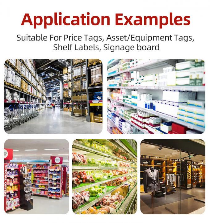 Shop Display Labels 5.83 Inch Light Display Electronic Shelf Labels E-Link Epaper 2.4GHz ...